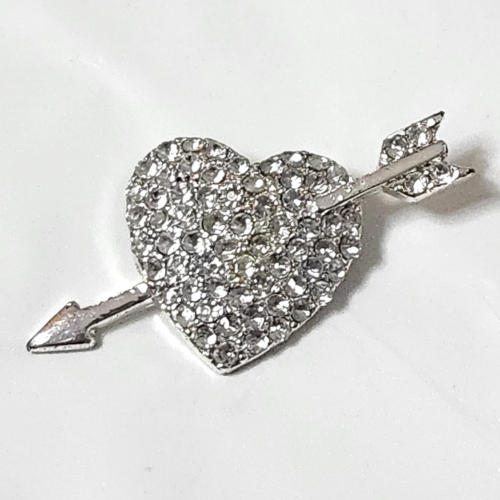 Vintage Heart with Arrow Brooch